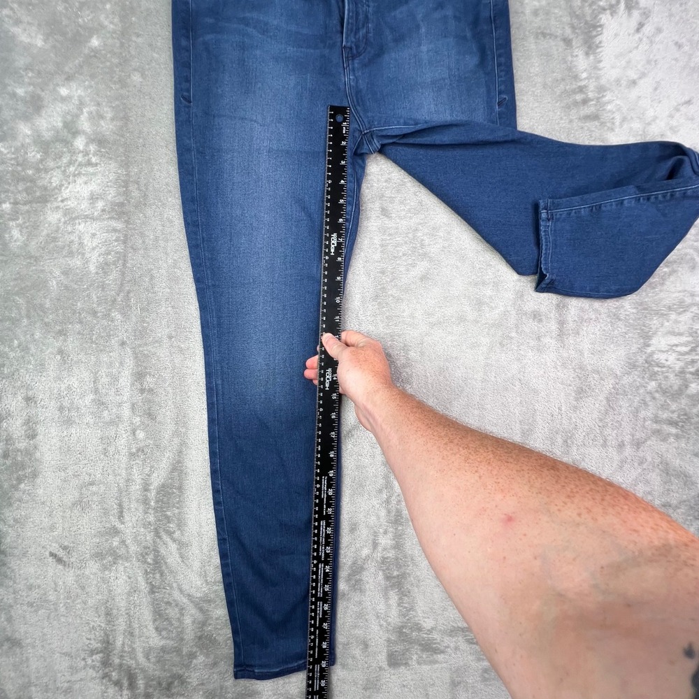 Good American Good Legs Skinny Jeans Womens 10 Blue Dark Wash Stretch High Rise - Picture 5 of 13